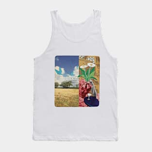 Woman Daisy Head, Field Origami Tank Top